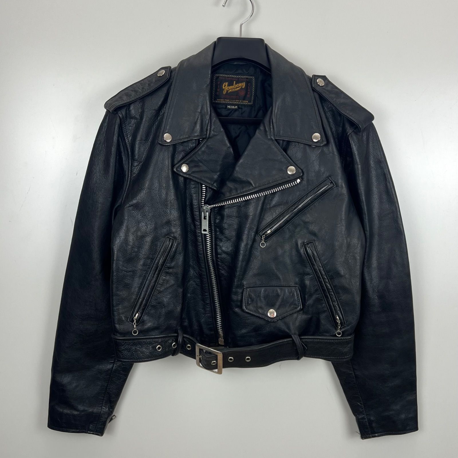 本革 00s archive leather jacket イタリア製 レザージャケット