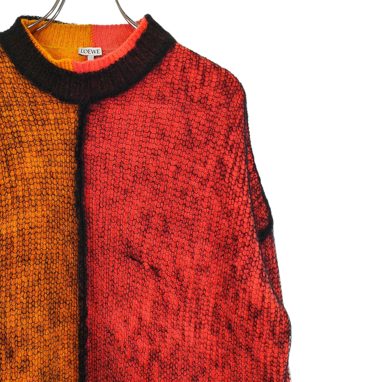 LOEWE ロエベ 20AW レイヤード ウール モヘア 長袖 ニット セーター 
