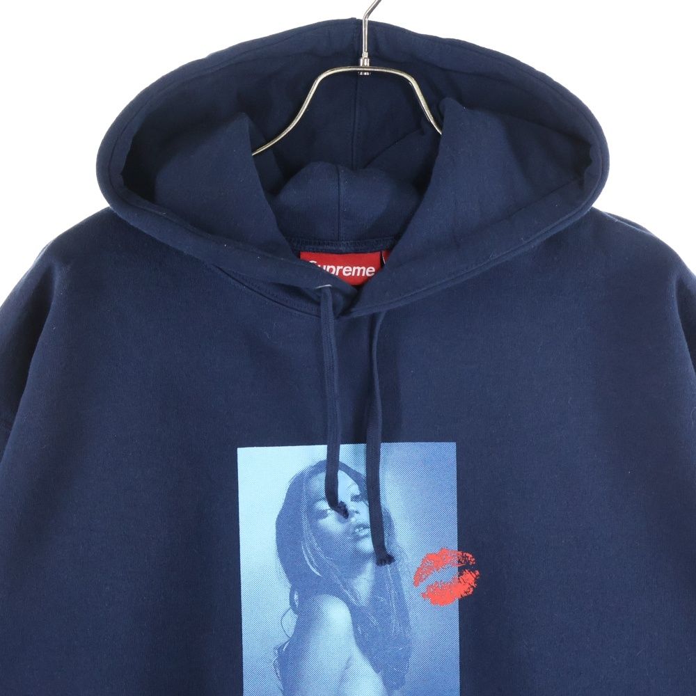 SUPREME シュプリーム 24AW Kate Moss Hooded ケイトモス プリント プルオーバーパーカー スウェットフーディ ネイビー SUPREME (シュプリーム) 24AW Kate Moss Hooded ケイトモス プリント