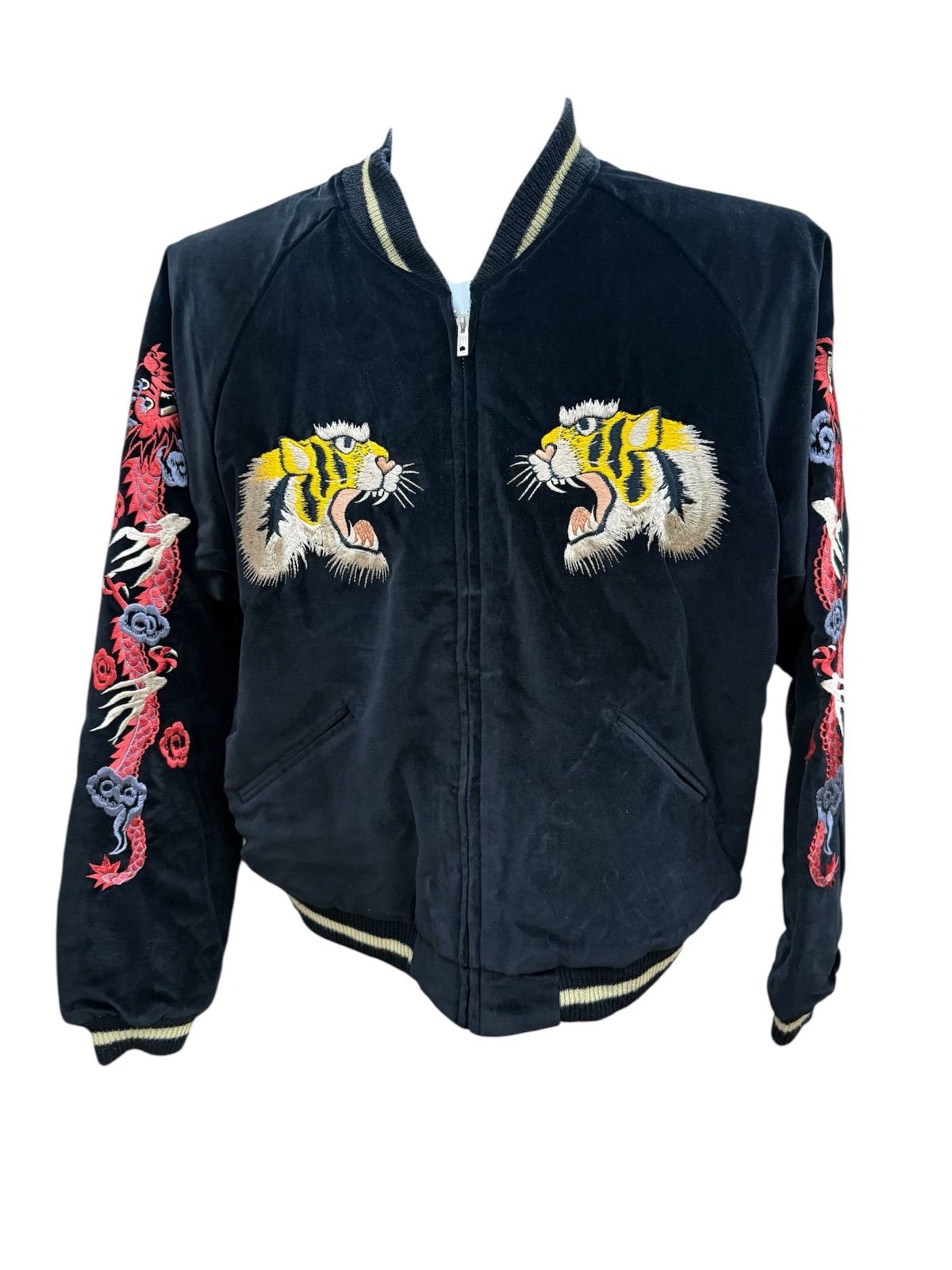 TAILOR TOYO テーラー東洋 リバーシブル スカジャン 虎顔×城 別珍 L