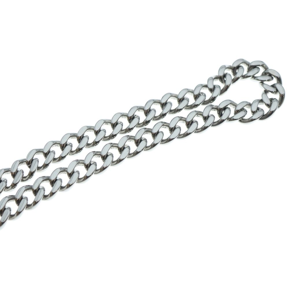 FENDI (フェンディ) ズッカ FFロゴ 喜平チェーンネックレス シルバー