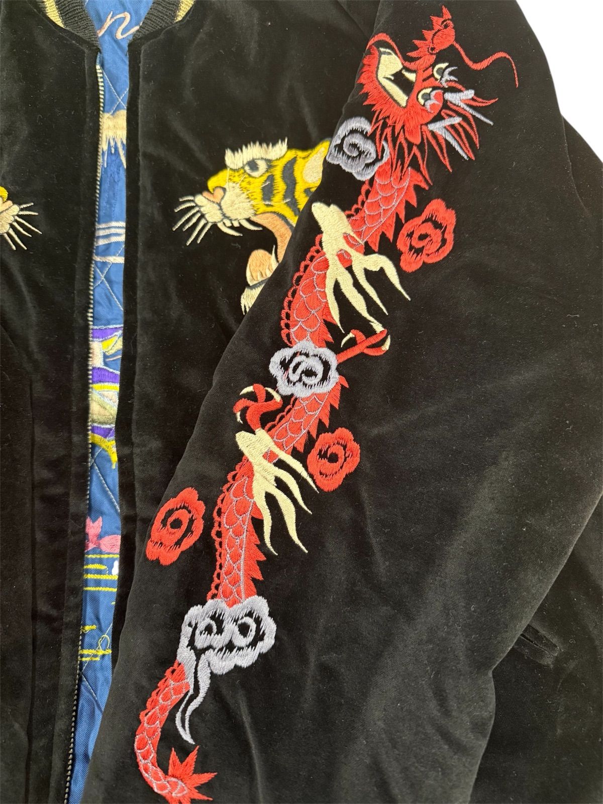 TAILOR TOYO テーラー東洋 リバーシブル スカジャン 虎顔×城 別珍 L