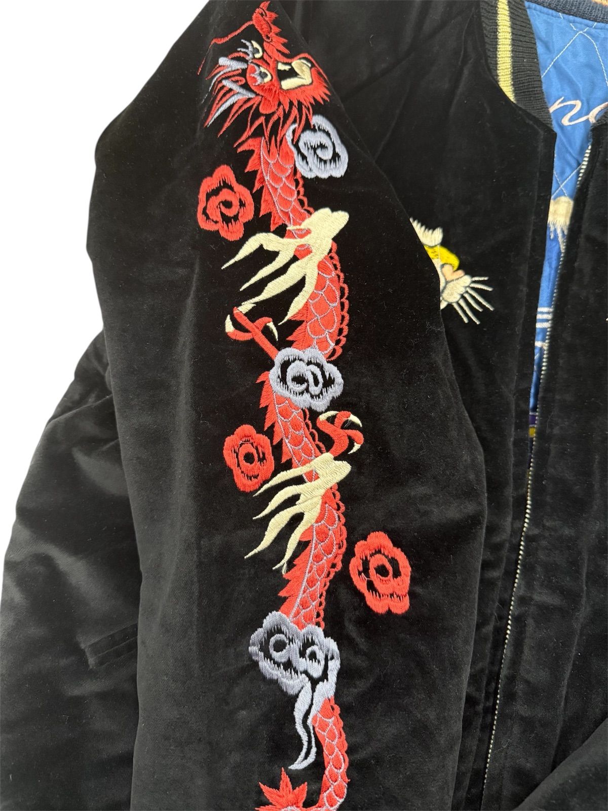 TAILOR TOYO テーラー 東洋 リバーシブル スカジャン 虎顔×城 別珍 L