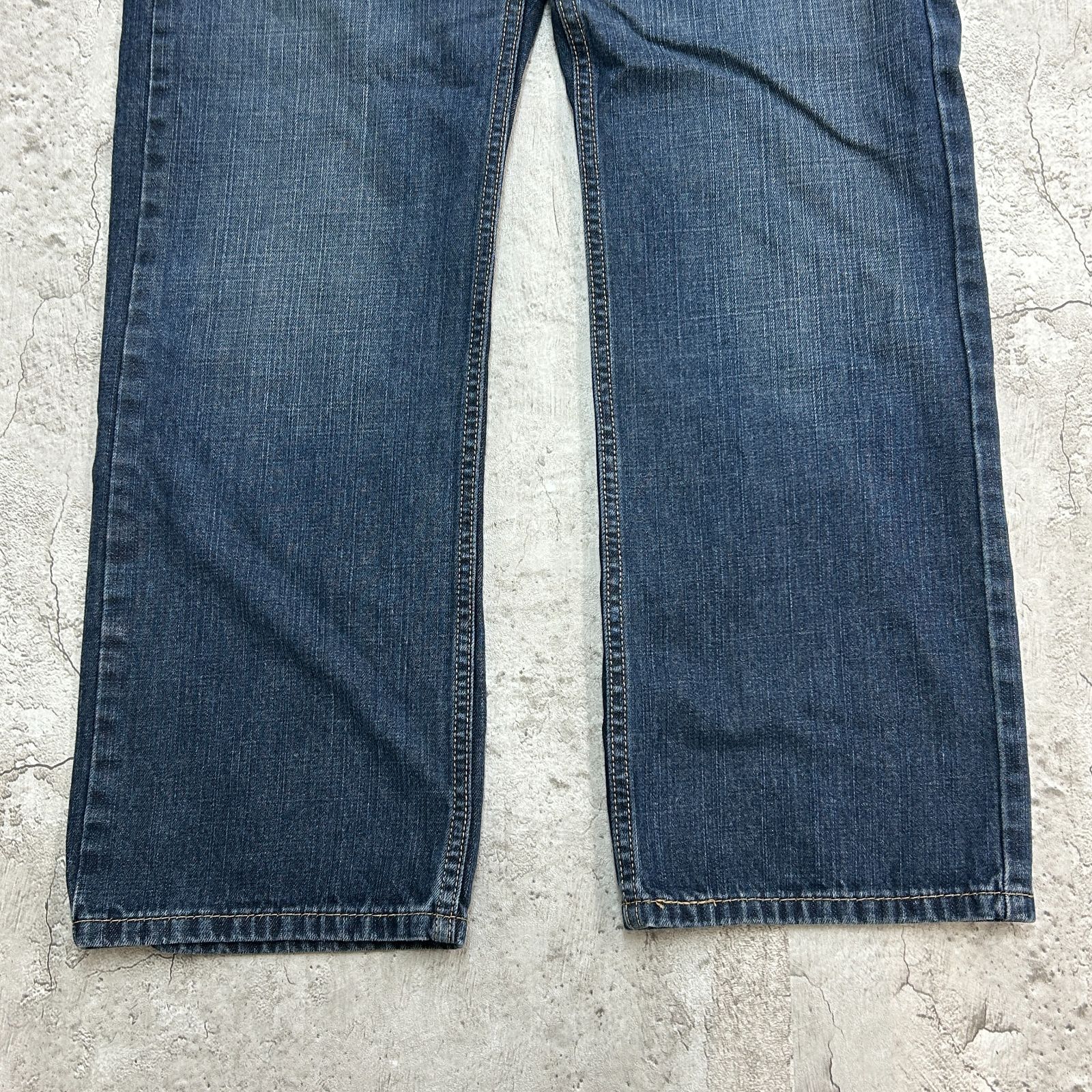 リーバイス569 デニムパンツ W33 ダークインディゴ 濃紺 縦落ち ヒゲ 