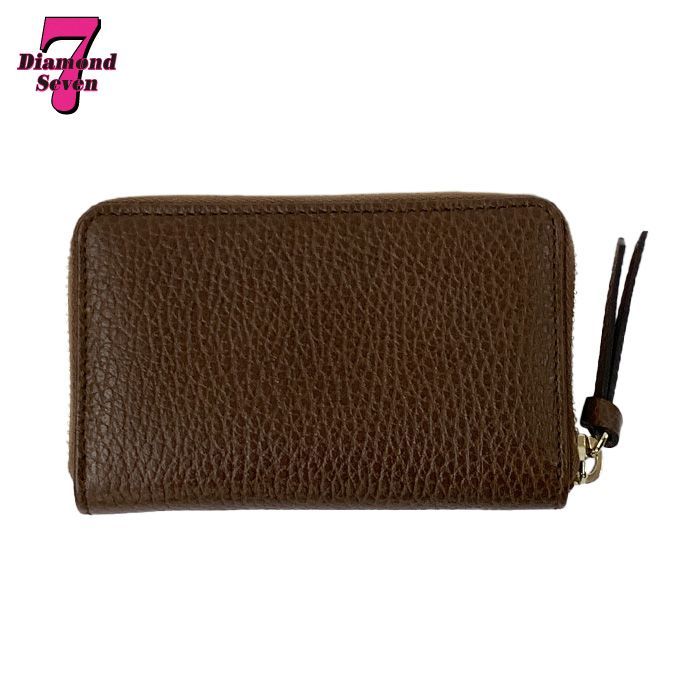 中古】】【美品】GUCCI グッチ レザーコインケース ブラウン 368877