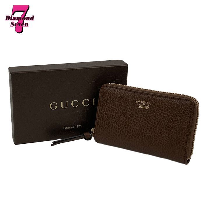 中古】】【美品】GUCCI グッチ レザーコインケース ブラウン 368877