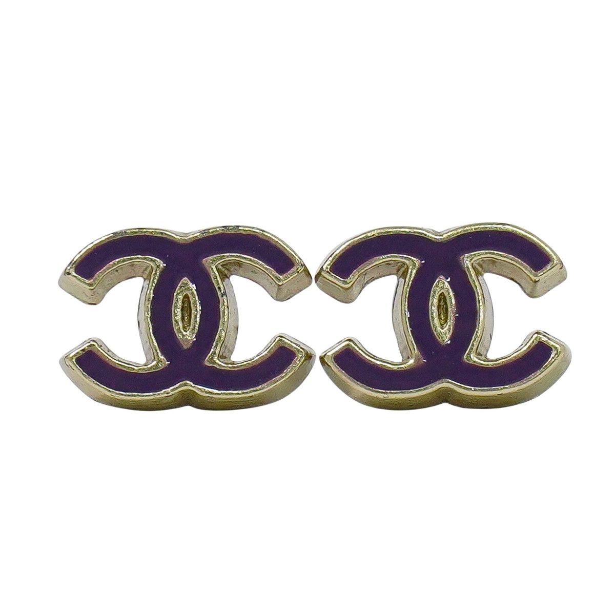 本物 シャネル CHANEL ココマーク ピアス メタル ゴールド金具 