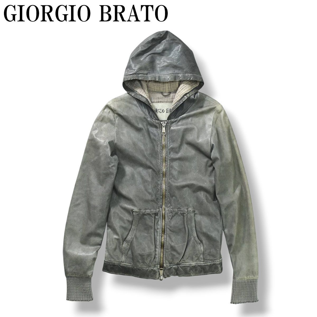 上質】 イタリア製 ジョルジオ ブラット GIORGIO BRATO ダブルジップ 
