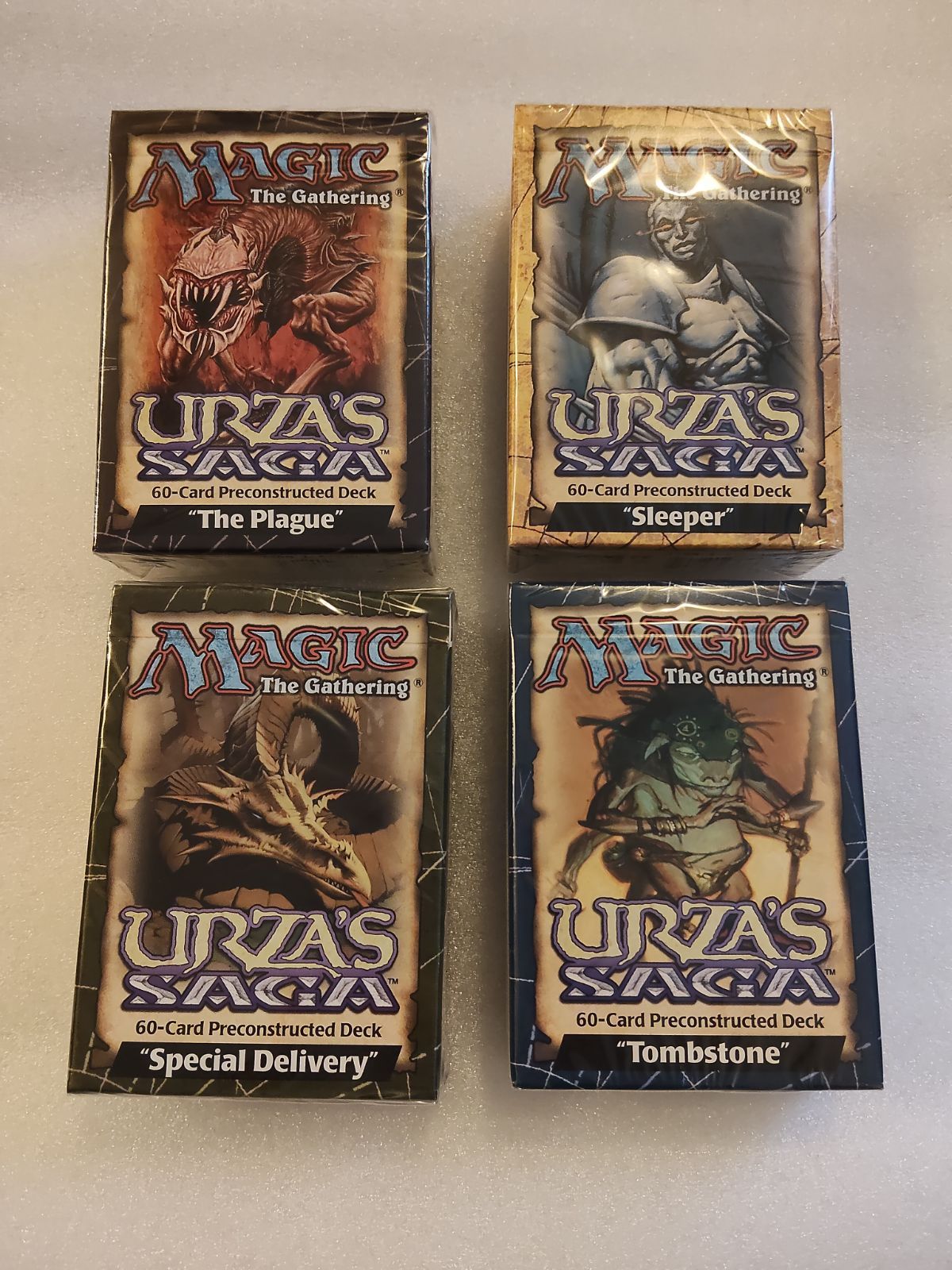 MTG】英語版 未開封 ウルザズ・サーガ 構築済みデッキ 4点セット / USG