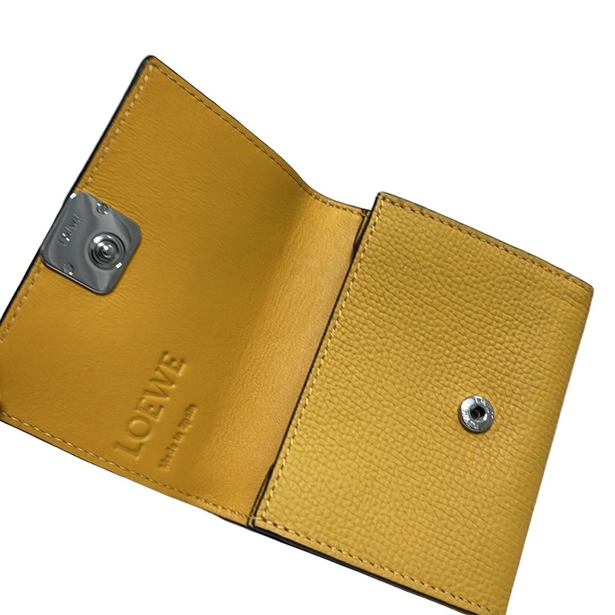 LOEWE 名刺入れ イエロー LOEWE(ロエベ) 名刺入れ アナグラム スクエア コインカードホルダー