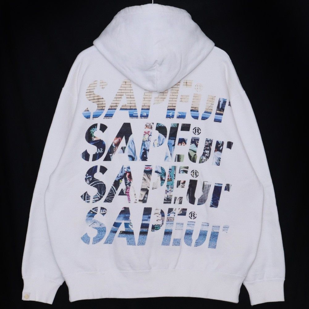 SAPEUR Logo Hoodie XLサイズ ホワイト - メルカリ