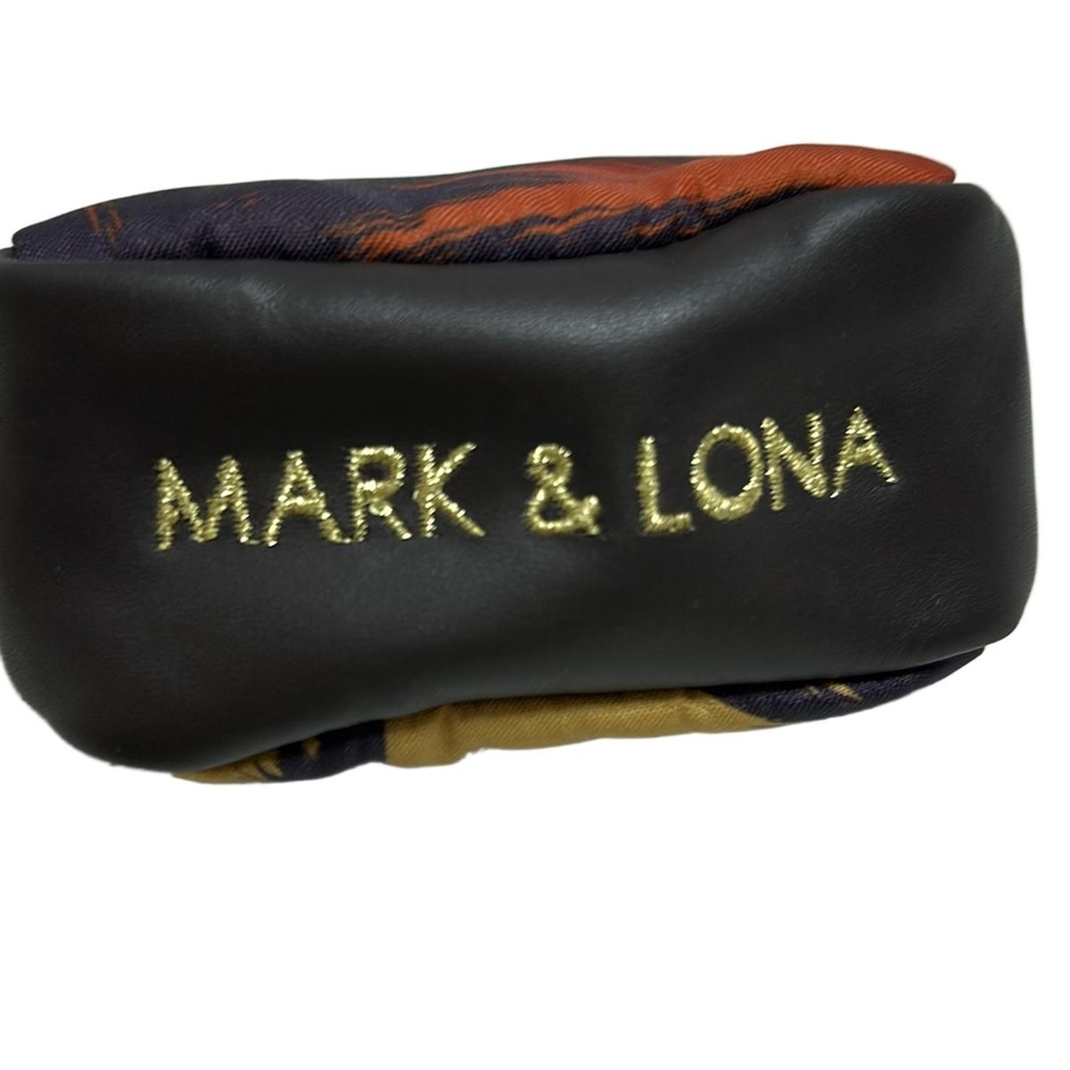 MARK&LONA(マークアンドロナ) ポーチ美品 - ダークブラウン×オレンジ