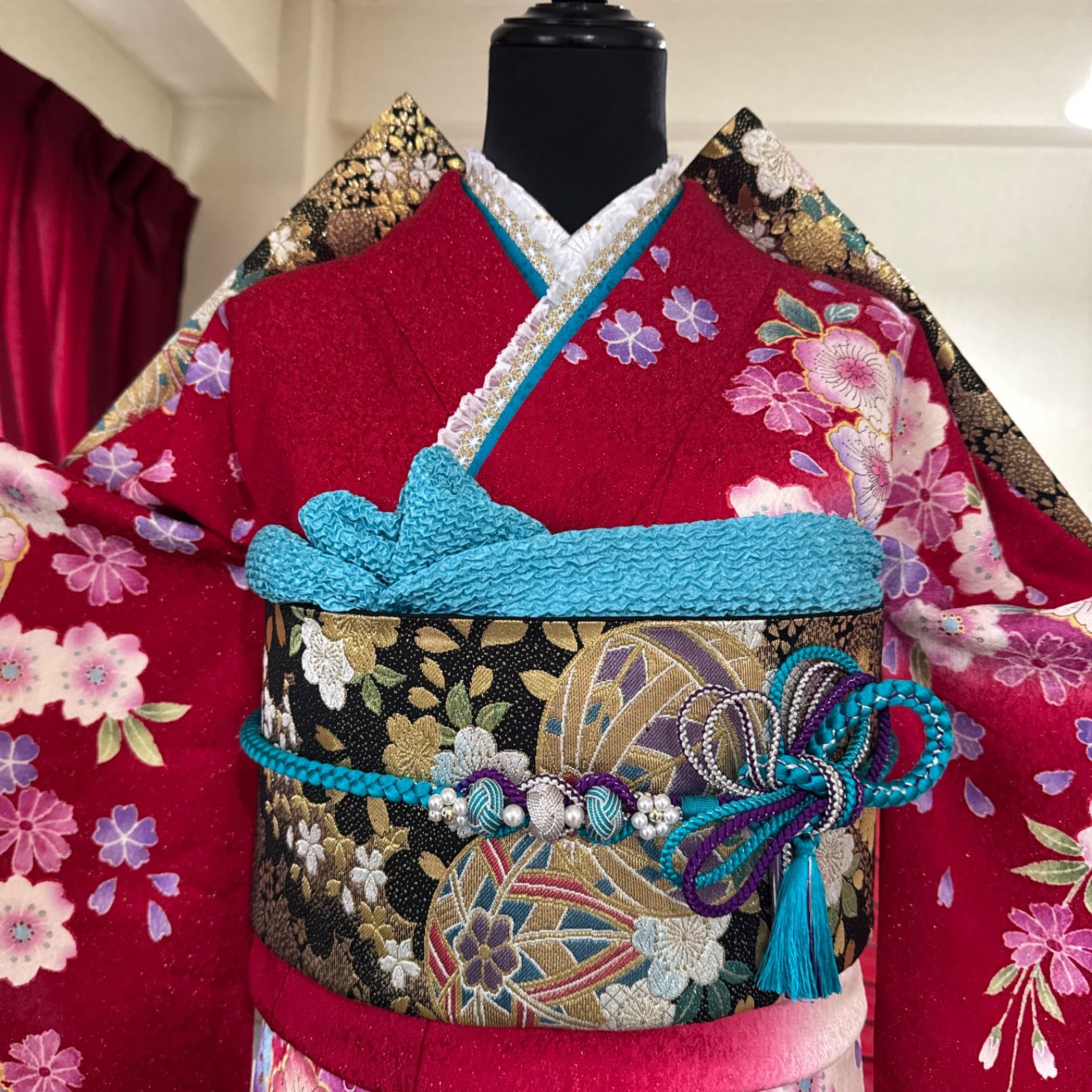リクエスト商品豪華振袖フルセット(4点)・長襦袢・半衿・辻が花・絞り 
