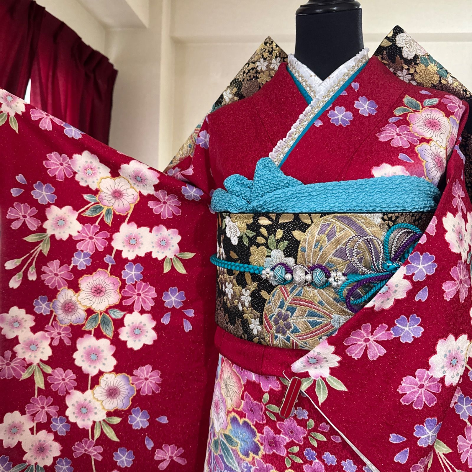 リクエスト商品豪華振袖フルセット(4点)・長襦袢・半衿・辻が花・絞り 