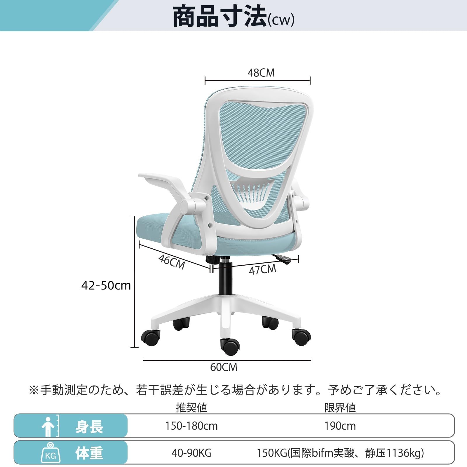  EdoErgo オフィスチェア 椅子 テレワーク 疲れない 跳ね上げ式アームレスト コンパクト 約105度ロッキング pc 事務椅子 360度回転 座面昇降 強化ナイロン樹脂ベース 通気性メッシュ 在宅ワーク H WY01 青網 白枠 白足 工場用椅子 オフィスチェア ワークチェア 椅子 チェア
