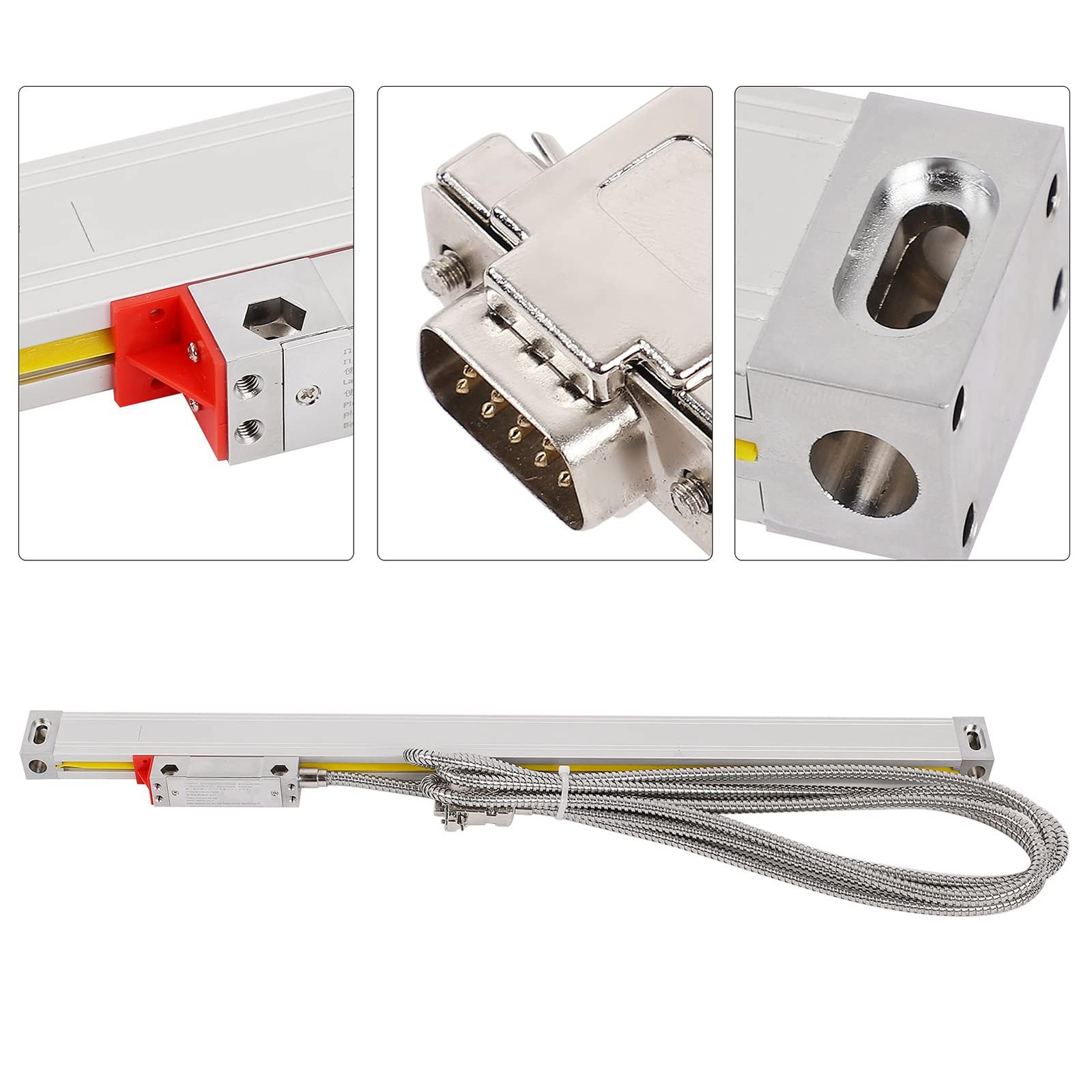  リニアエンコーダ リニア定規エンコーダ リニアスケールエンコーダ 旋盤用リニアエンコーダ 光学式リニアスケールエンコーダ 高精度 5μm グレーティング定規 旋盤用 DC 5 V ケーブル付き 100 その他 計測 検査