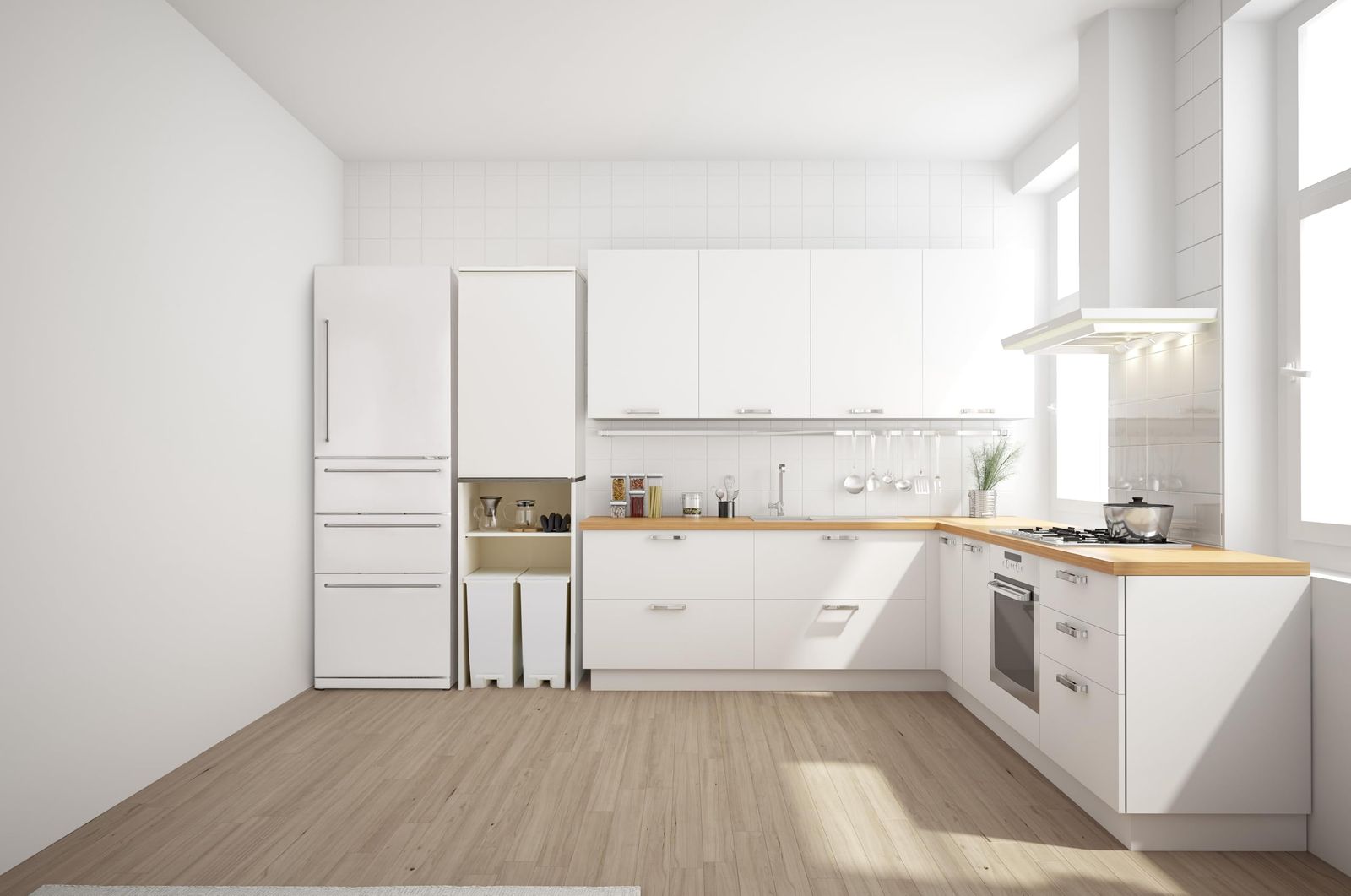 朝日木材加工 Asahiwood ゴミ箱上収納 placia ホワイト 幅50 cm 目安20~30 L× 左右開閉選択可 PCK-1850 ST