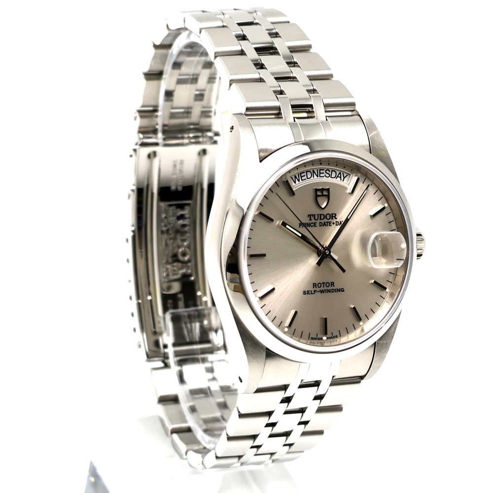  楠本質店 元住吉 チューダー チュードル TUDOR プリンス デイデイト 76200 SS SS シルバー文字盤 自動巻 2020年5月 メンズ 腕時計 ジャケット 自動巻き時計 腕時計(アナログ)