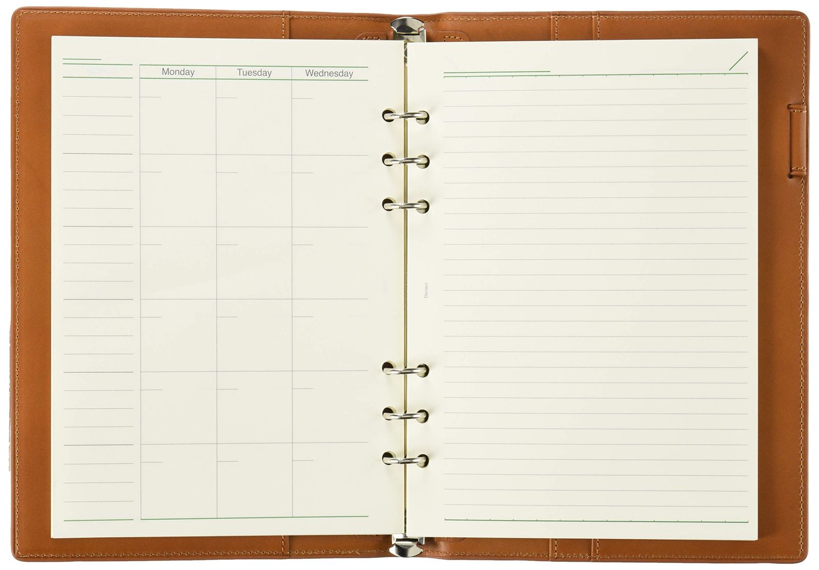 ダヴィンチ システム手帳 オールアース スリムA 5 15 mm ブラウン