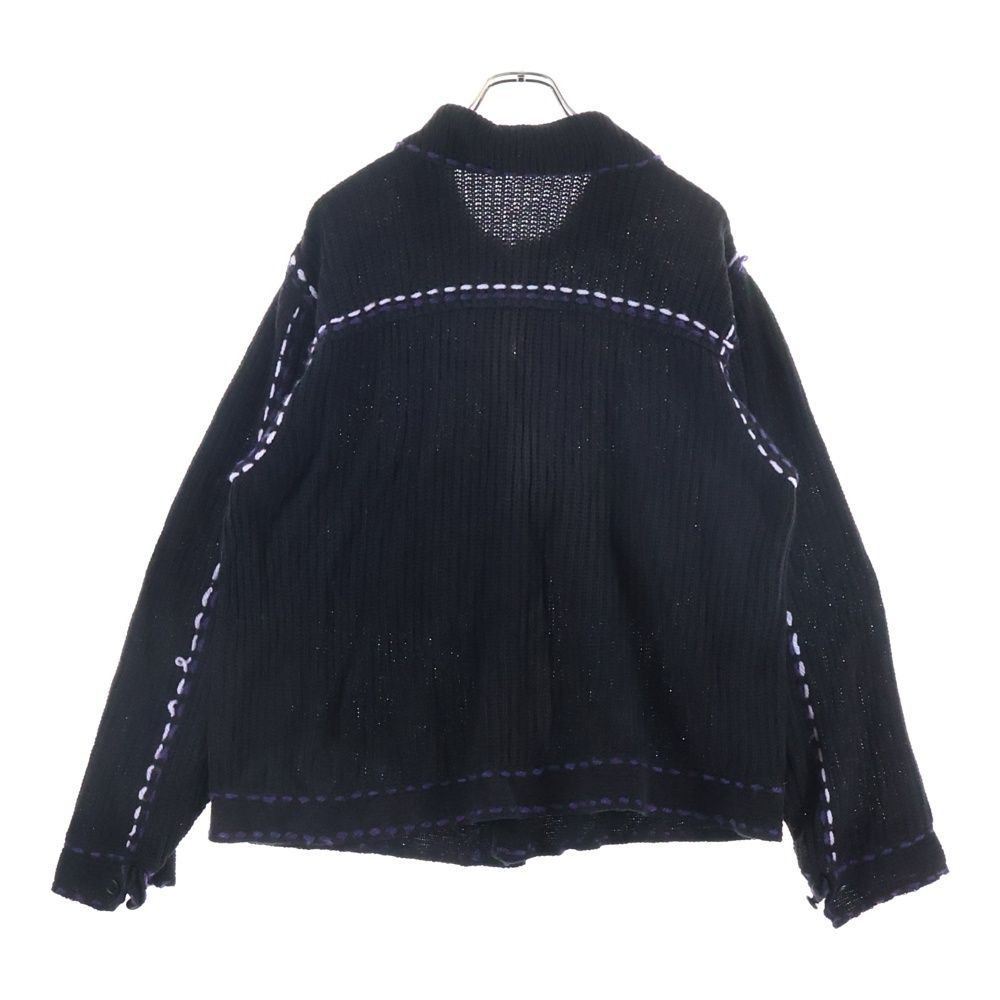 PHINGERIN (フィンガリン) 21AW PG1 ステッチデザイン ニットカーディガン ブラック PD-212-KN-041