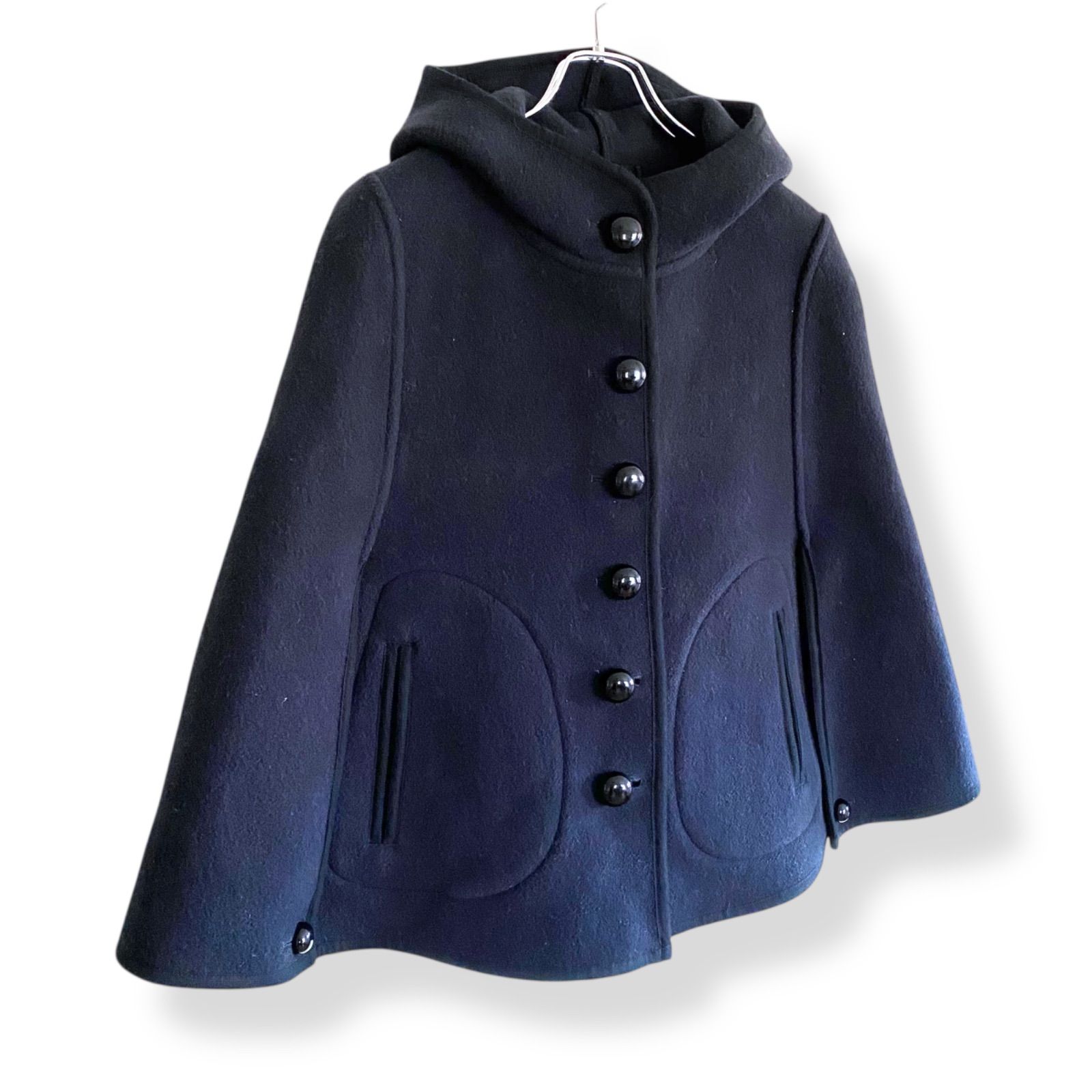 MACKINTOSH マッキントッシュ ダークネイビー ウールケープコート 