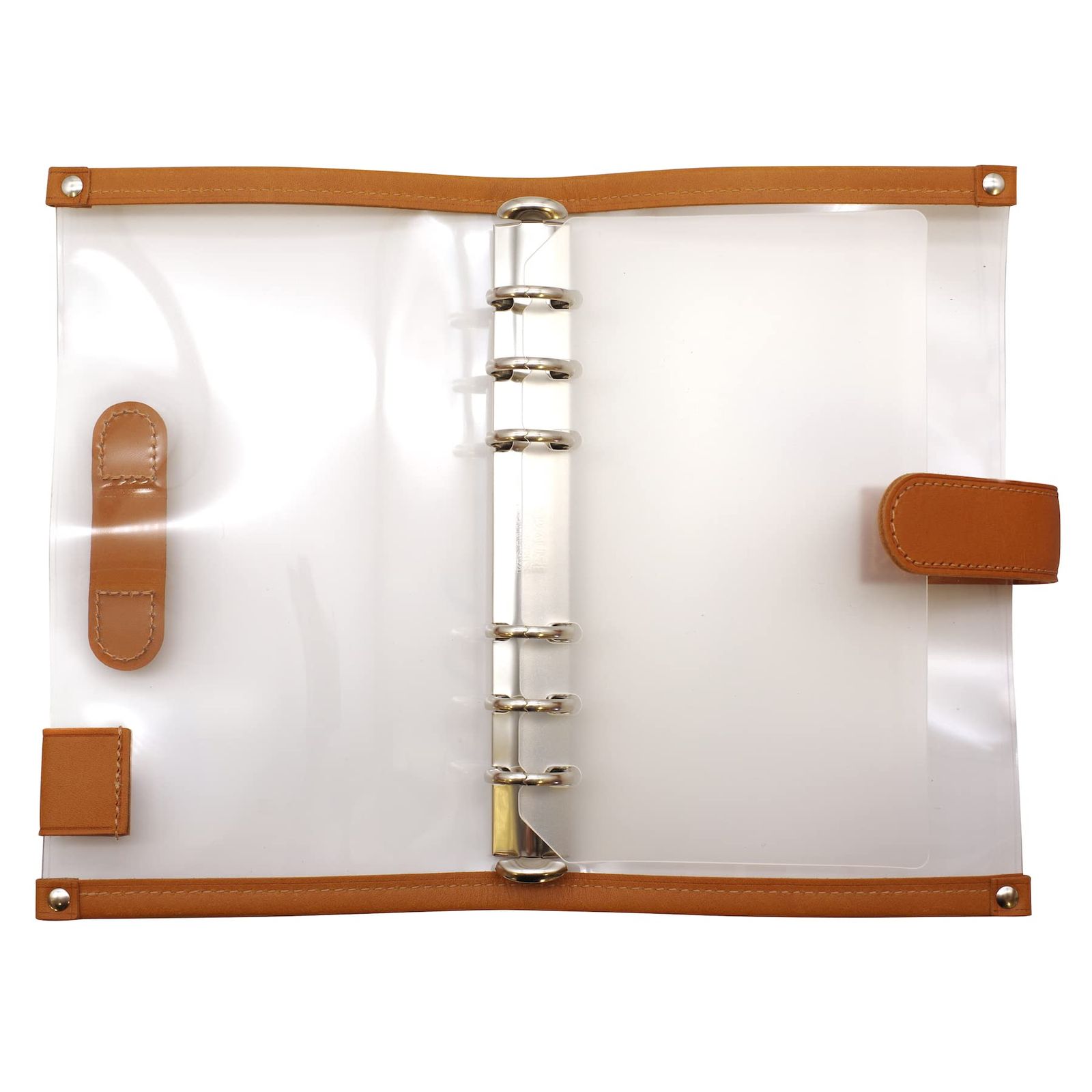 LETS STATIONERY GOODS クリア システム手帳 バイブル レッド