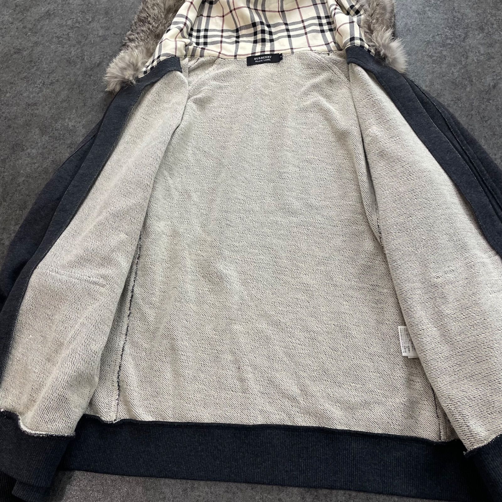 BURBERRY BLACK LABEL バーバリーブラックレーベル ファー付き