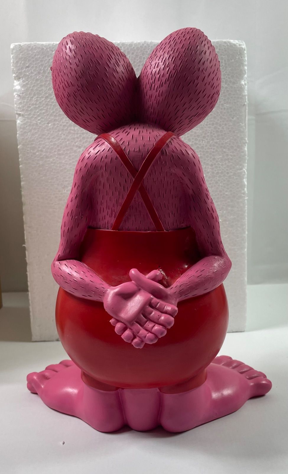A2627・ラットフィンク ビッグスタチュー ピンク レア品 約30㎝ ※箱