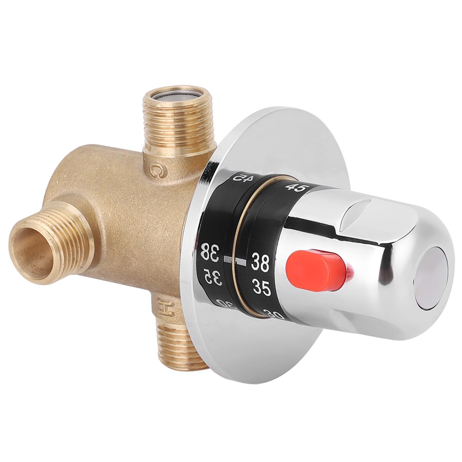  Zerodis サーモスタット式混合水栓金具真鍮製真鍮製水漏れ防止家庭用温度調節バルブシャワー安全 水回り 配管 住宅設備