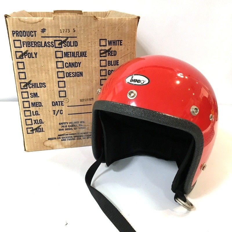 BUCO ビンテージ ジェットヘルメット 除菌消臭済 CHILDSサイズ レッド オートバイ ツーリング ライディング バイカー バイク用品 TA4160
