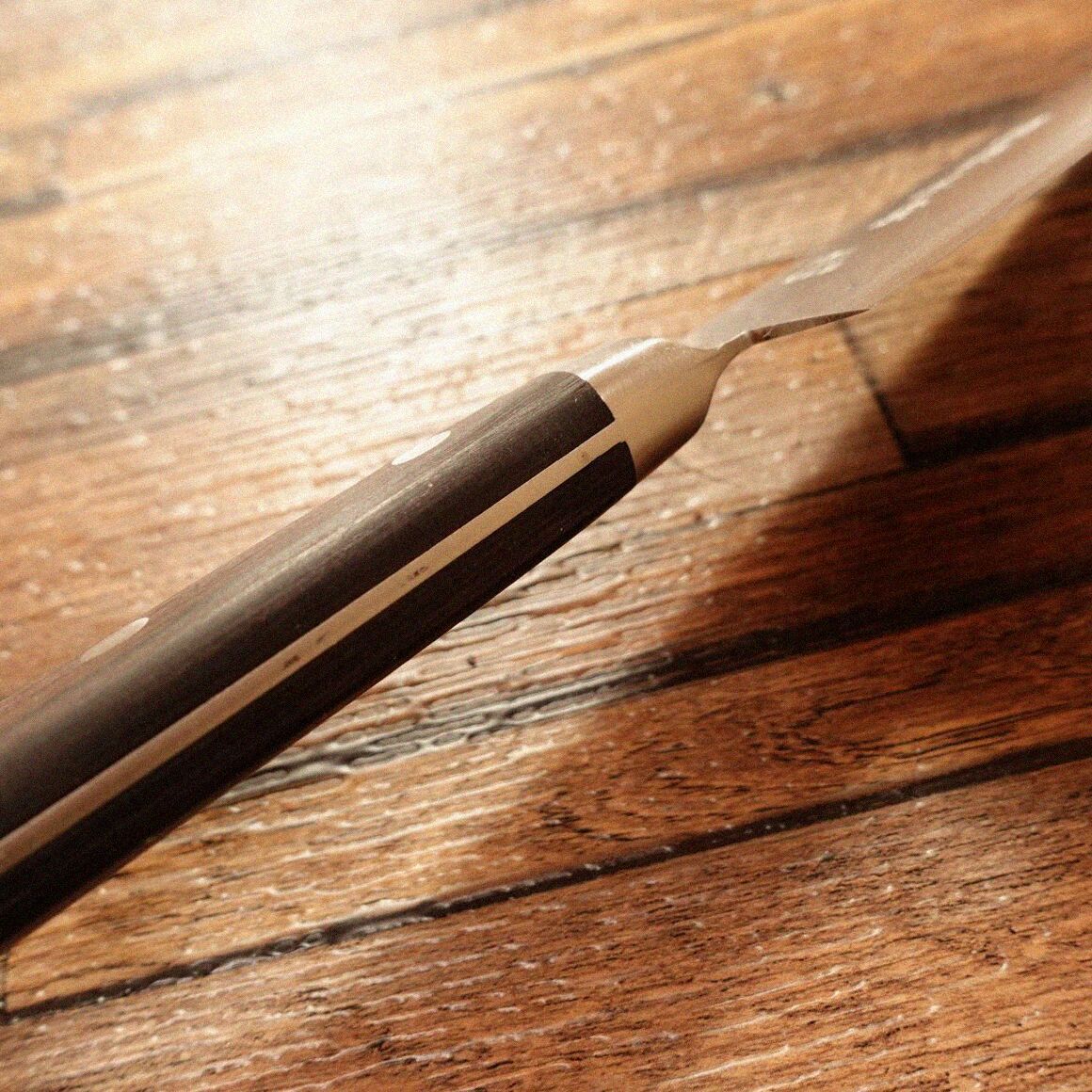 清長木屋 ペティナイフ 研ぎ済 粉末鋼 割込み 果物包丁 細工 飾り切り 使用感 小 150 mm