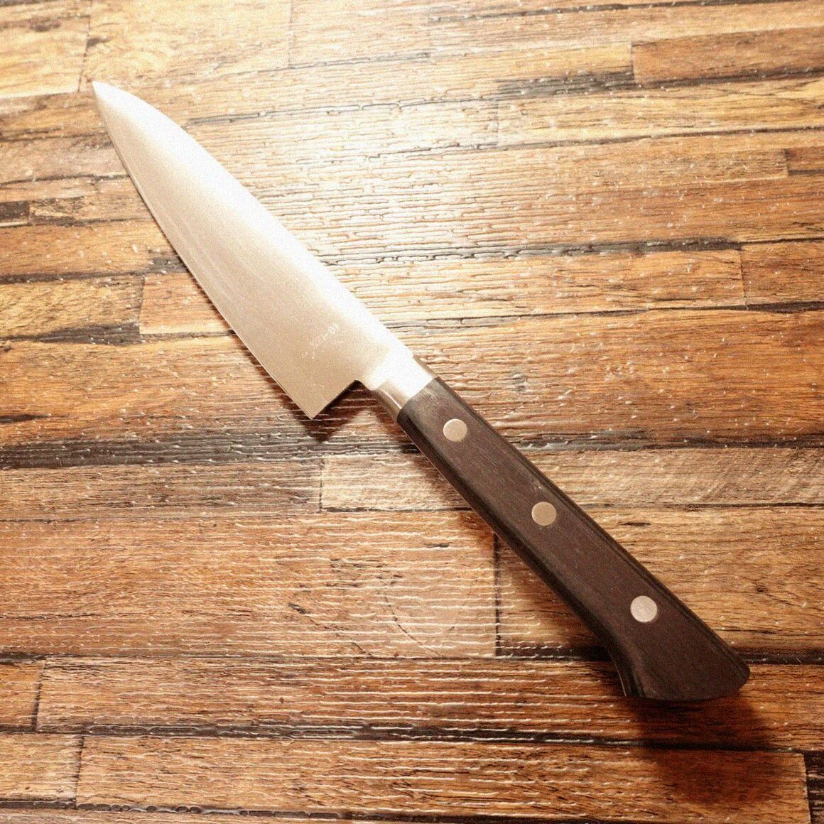 清長木屋 ペティナイフ 研ぎ済 粉末鋼 割込み 果物包丁 細工 飾り切り 使用感 小 150 mm