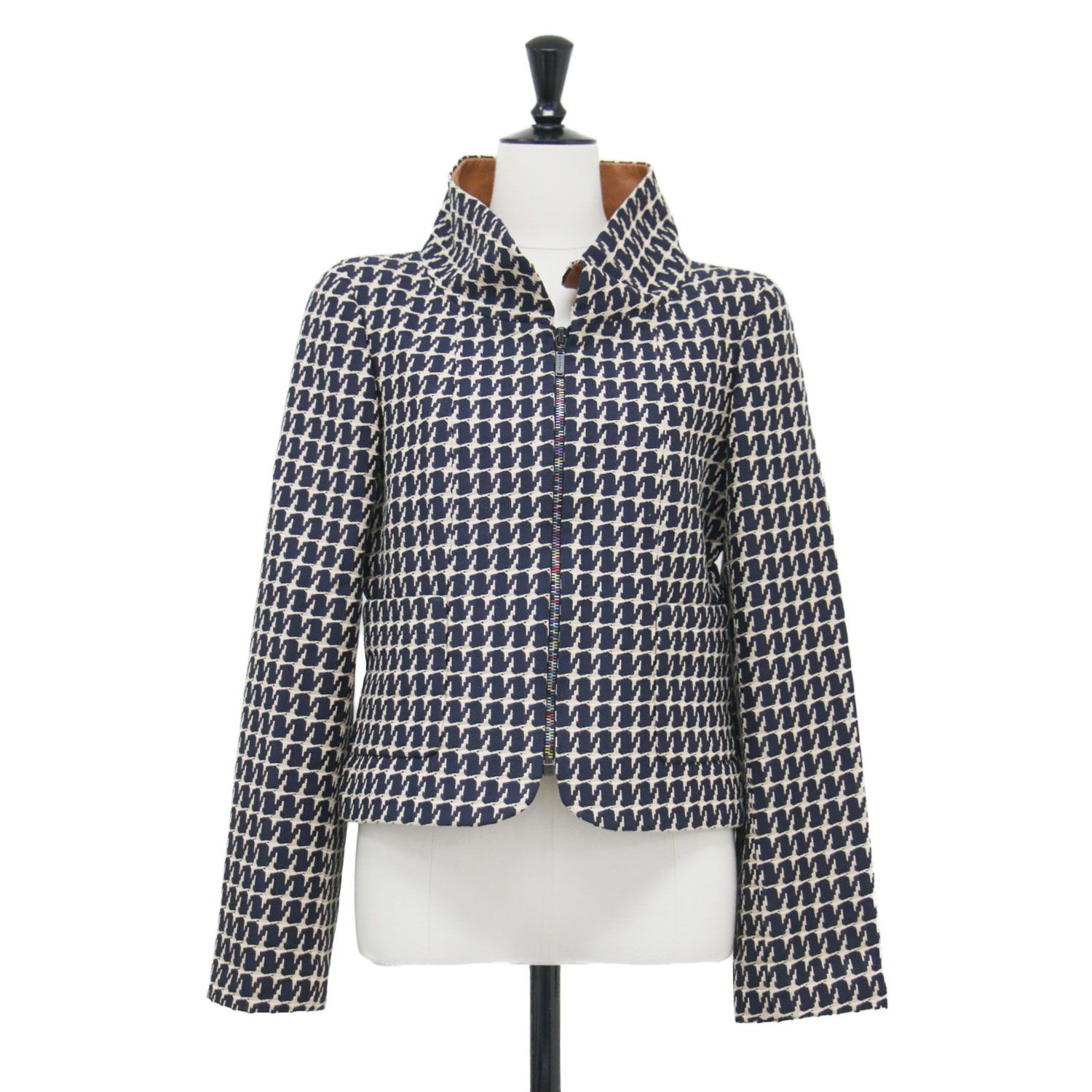 CHANEL シャネル ジャケット ネイビー 紺 サイズ:38(M) | ジャガード