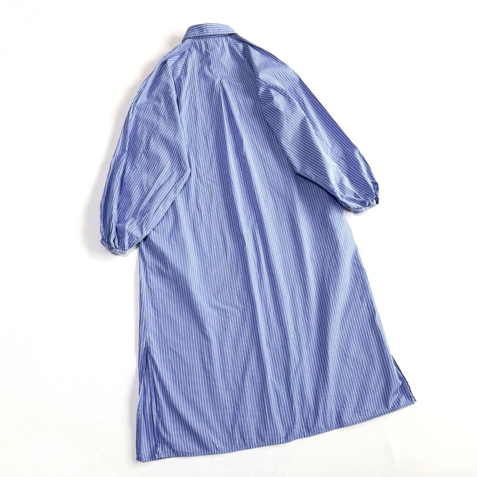 美品▲TICCA ティッカ//ロングシャツワンピース▲ストライプ　ゆったり TICCA ティッカ ストライプ シャツワンピース ロング コットン100