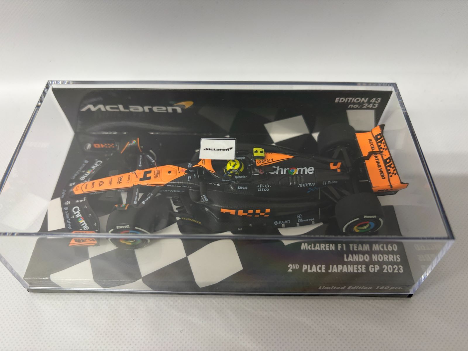 McLAREN F 1 MCL 60 TEAM N 4 2位 JAPAN GP 2025 ランド ノリス ホワイト オレンジ ブラック| 1|43 ミニカー