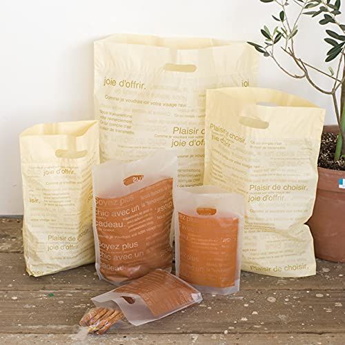 手提げ袋 小判抜き カフェオレ L CAF 1