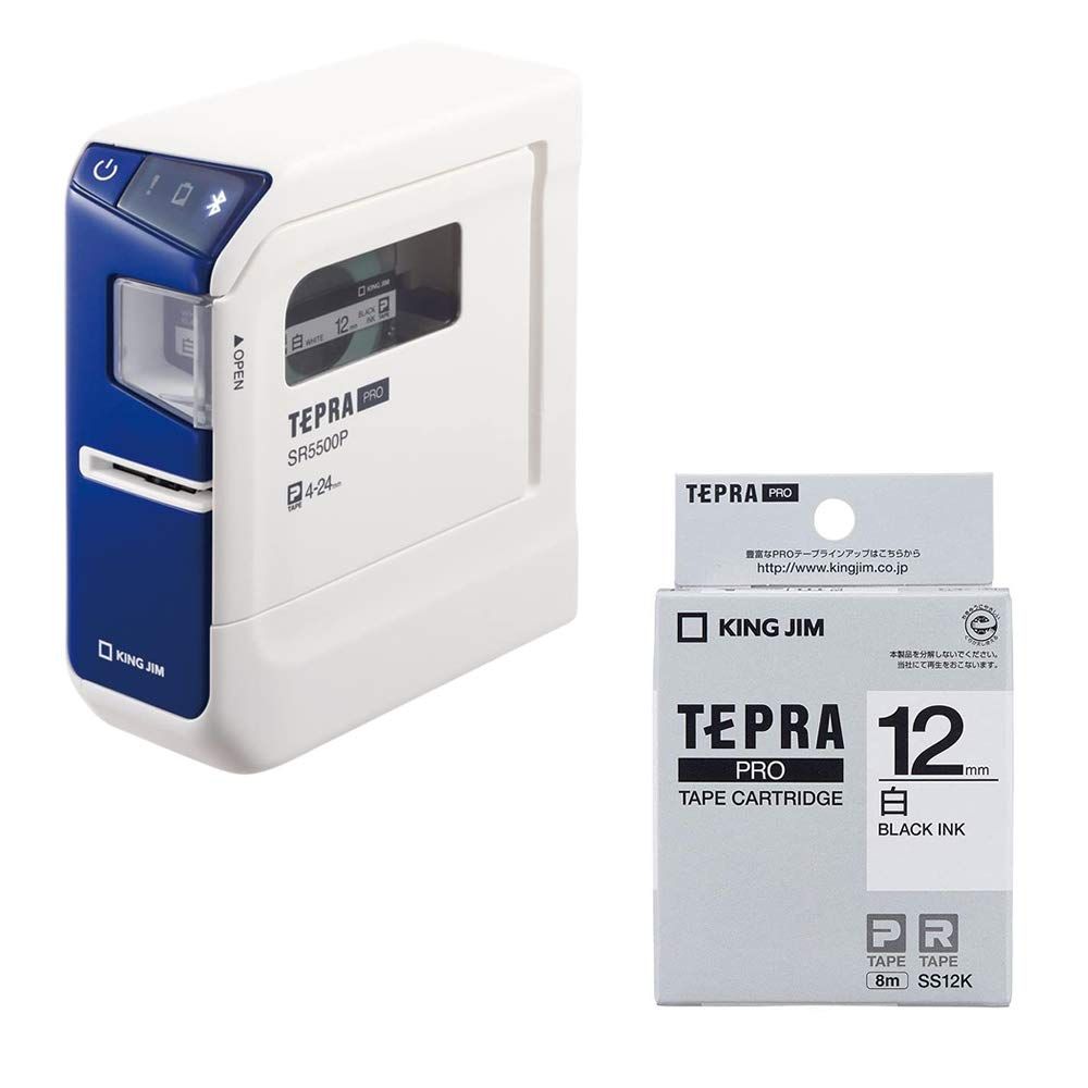 本体 テープセット キングジム ラベルライター テプラPRO SR 5500 P SS 12 K