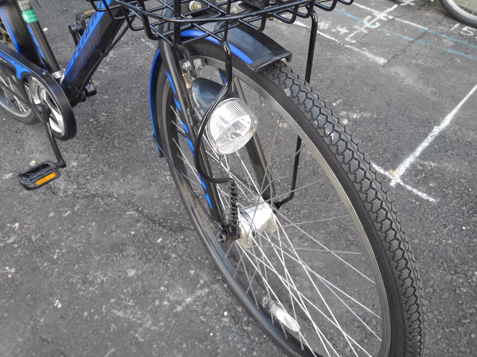 子供自転車3953 前後タイヤ新品！ 26インチ 6段ギヤ LEDオート 