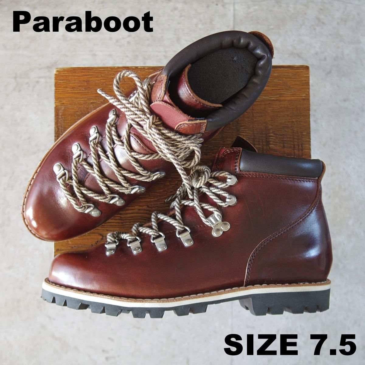 美品パラブーツ SIZE 7.5【モデル定価￥104，500-グッドイヤー製法の 