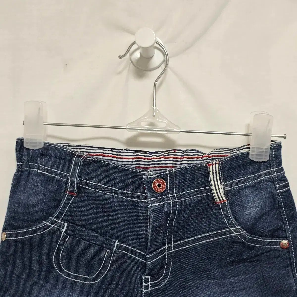 ファーストワン ウォッシュ デニム 5分 ハーフパンツ キッズ身長100-105 0728