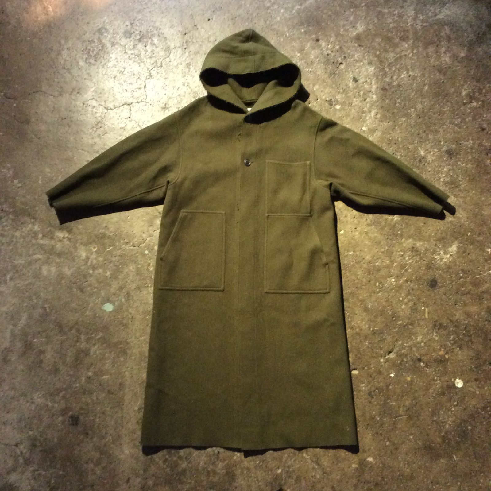 新品‼️【HYKE(ハイク)】 MELTON HOODED WORK COAT MELTON 