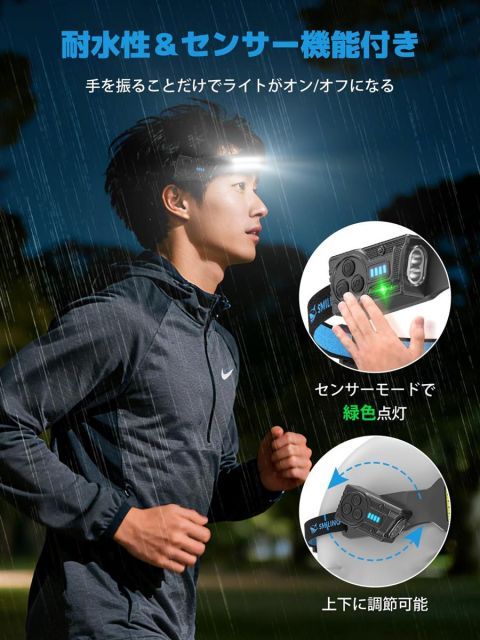 C充電式 LEDヘッドランプ