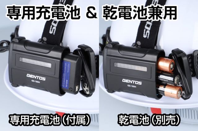  GENTOS ジェントス LED ヘッドライト USB充電式 明るさ600ルーメン 実用点灯4時間 後部認識灯 充電池または単3形電池3本 使用 GDシリーズ GD 180 H 炭用トング その他 ライト ランタン