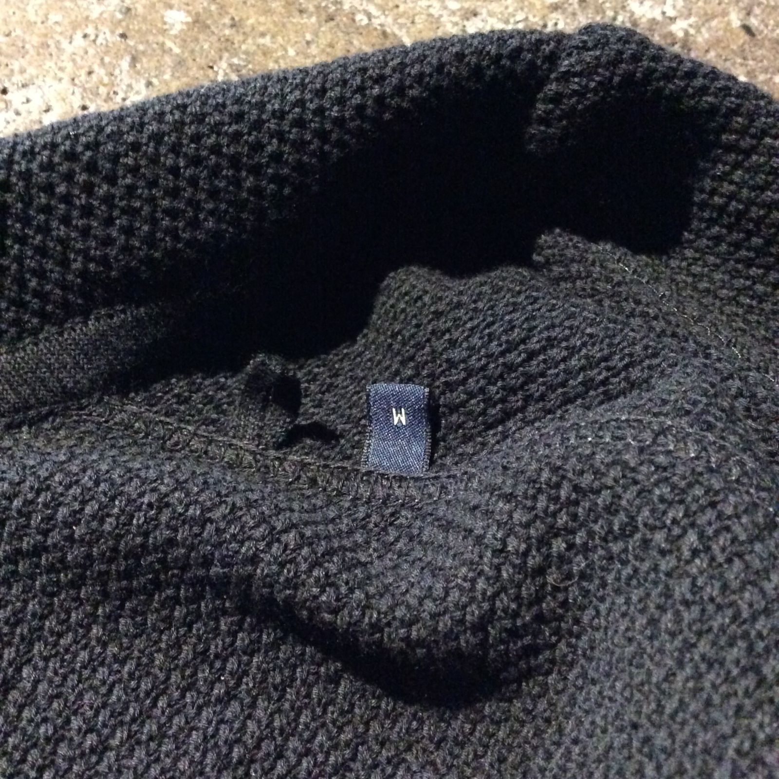 LARDINI コットンニットジャケット ブートニエール欠品 ブラック M 