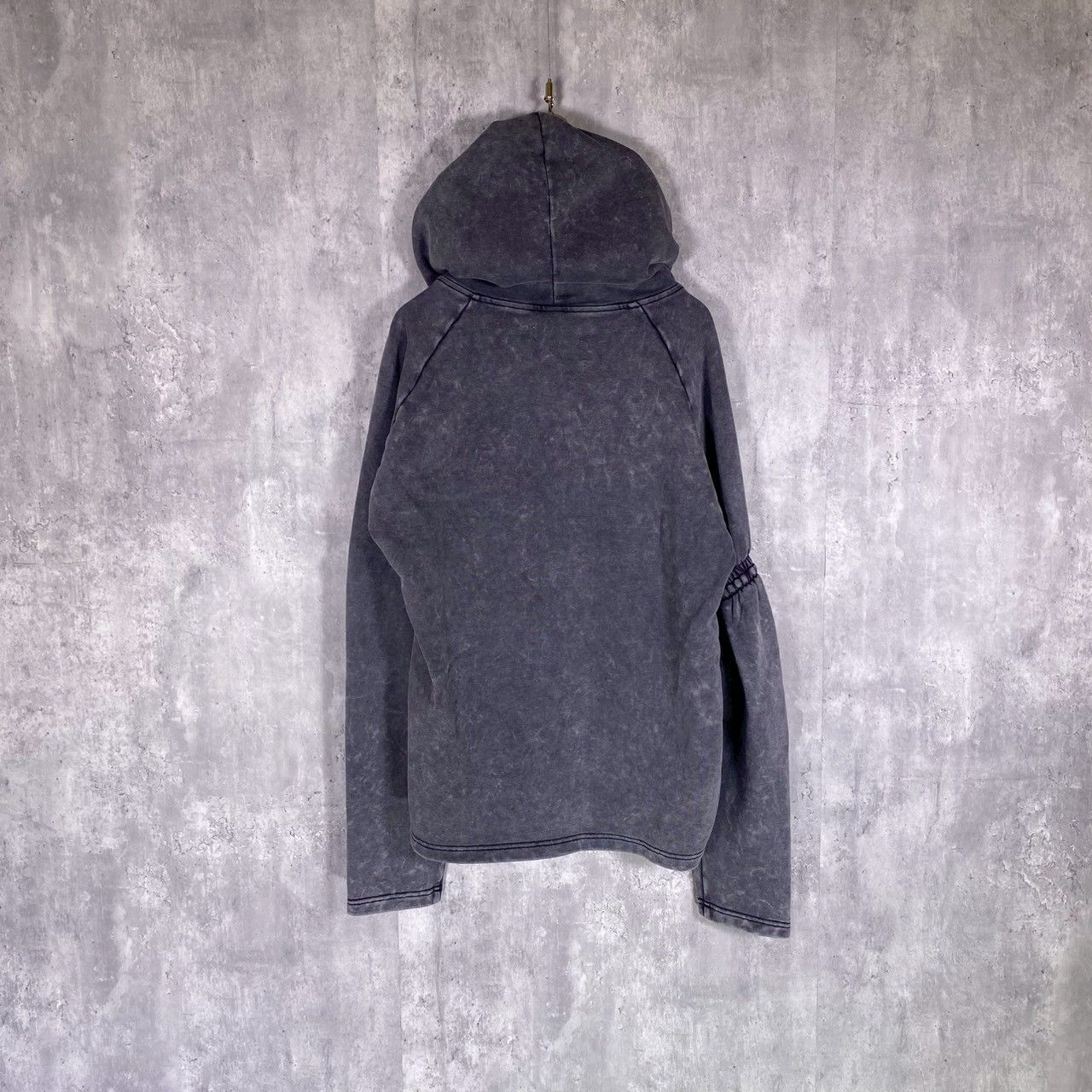 SYUMAN』シュウマン (L) ジップパーカー Wave gather Acid Hoodie