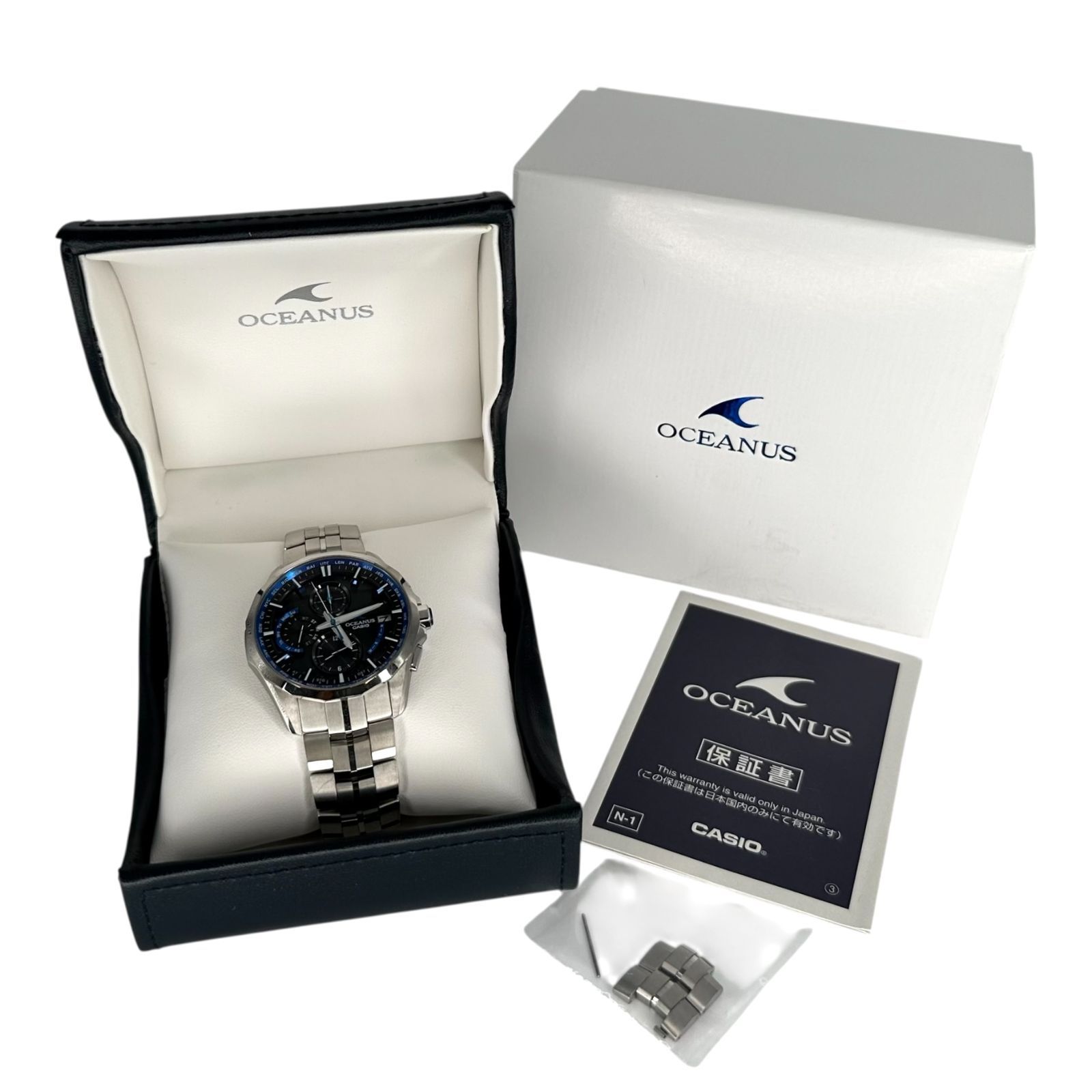 CASIO】 カシオ OCW-S3000-1AJF オシアナス電波ソーラー 45mm 