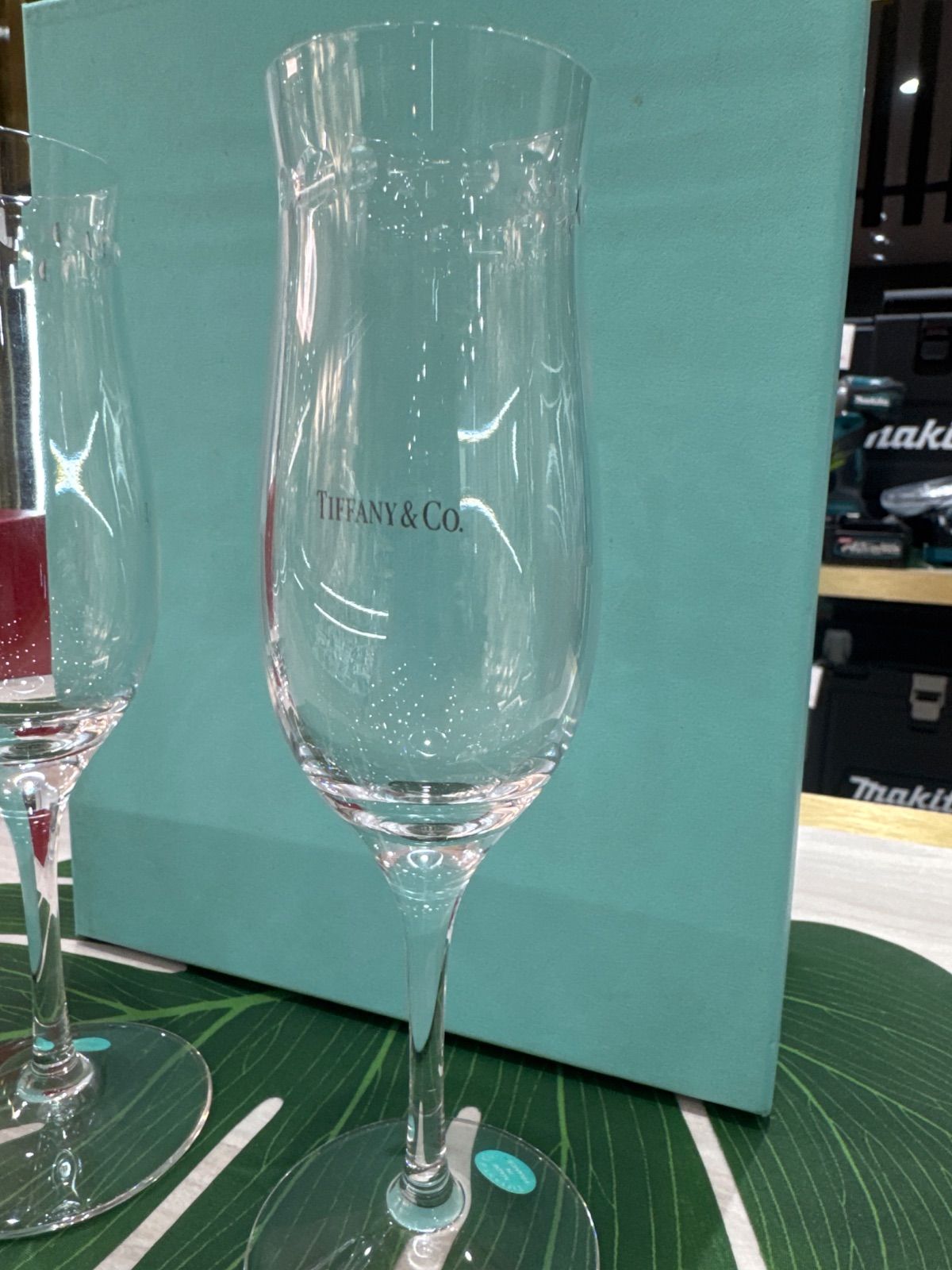 ティファニーのシャンパングラス プレート ワイングラス 