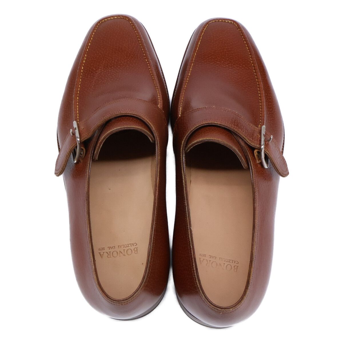 BONORA ボノーラ 【美品】1304 Uチップ モンクストラップ レザー 7 1/2