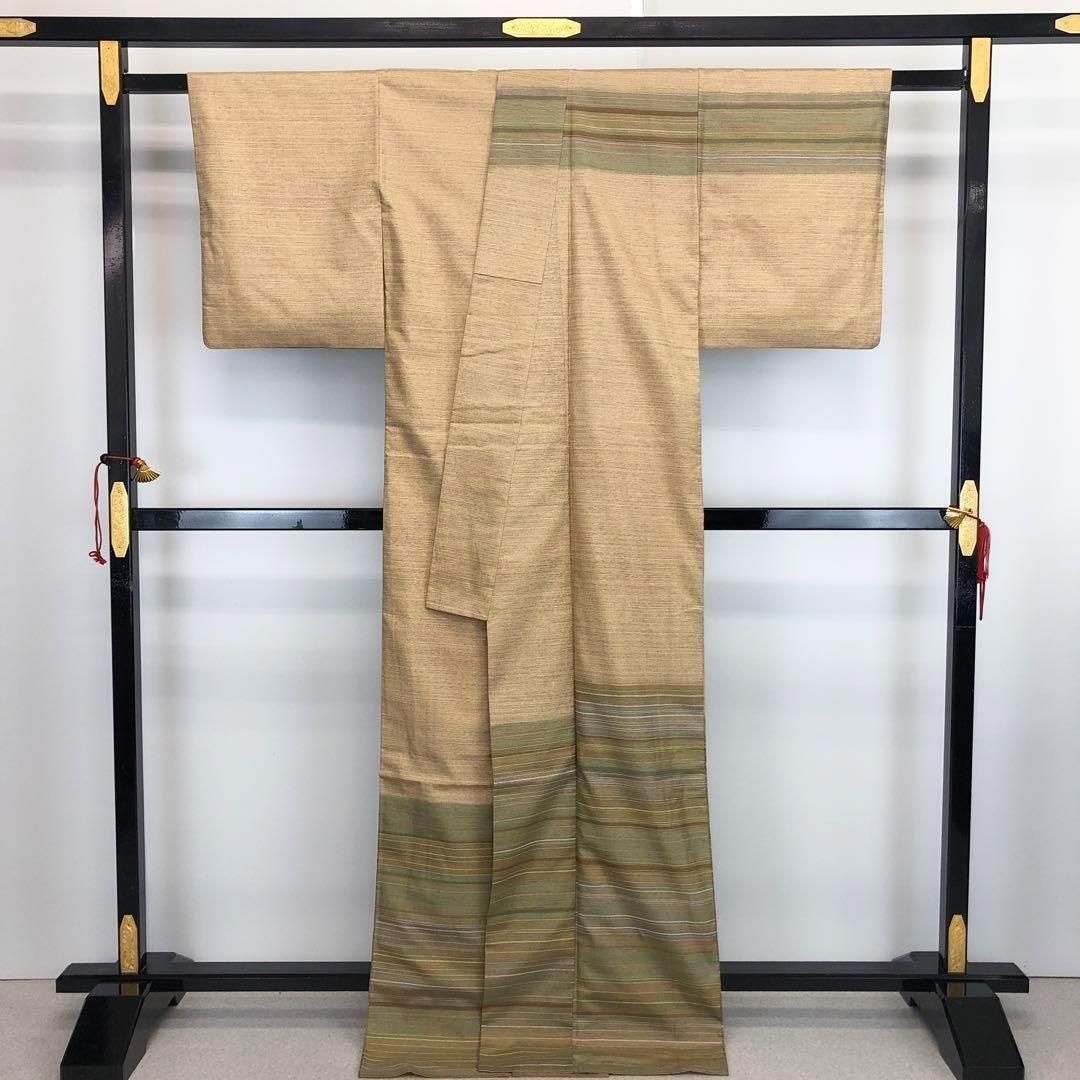 牛首紬 付下げ 落ち着いた横柄縞模様 密陀僧色 K-3385 - メルカリ 牛首紬 付下げ 落ち着いた横柄縞模様 密陀僧色 K-3385 - メルカリ