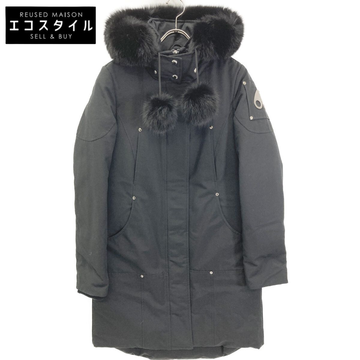 MOOSE KNUCKLES ムースナックルズ ﾌﾞﾗｯｸ STIRLING PARKA ﾌｧｰ付きﾌｰﾃﾞｯﾄ 